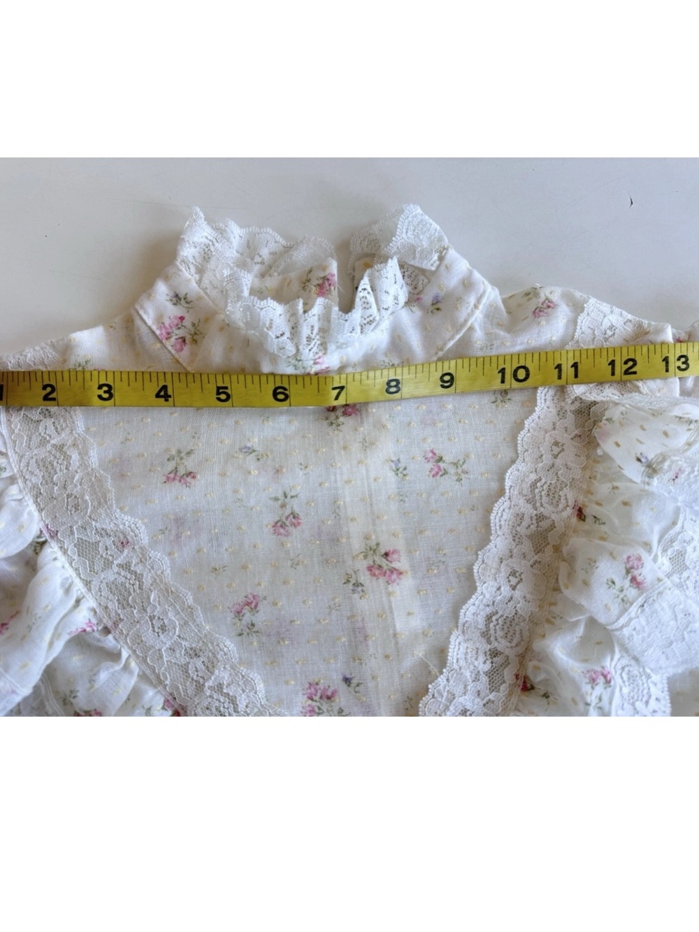 Vintage 70s Handmade Prairie Cottage Edwardian Whimsy Fairy Lace dress - Picture 9 of 14